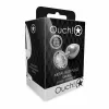 Металева анальна пробка Round Gem, розмір S колір: сріблястий/білий Ouch! (Нідерланди)