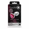 Металева анальна пробка Heart Gem, розмір S колір: сріблястий/рожевий Ouch! (Нідерланди)