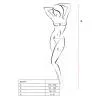 Бодистокинг Passion BS043 white, комбинезон, имитация чулок