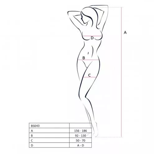 Бодистокинг Passion BS043 white, комбинезон, имитация чулок