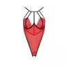 Боди с высоким вырезом бедра Passion Exclusive AKITA BODY S/M, red