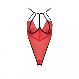 Боди с высоким вырезом бедра Passion Exclusive AKITA BODY XXL/XXXL, red - 4