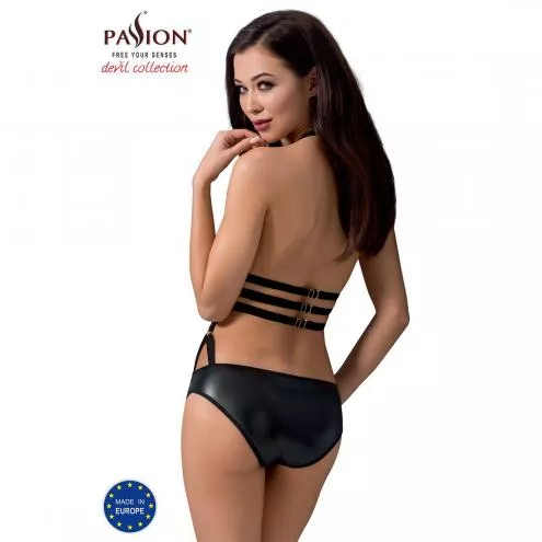 Боди монокини под латекс Passion Exclusive LAMIS BODY L/XL, black