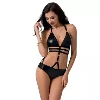 Боди монокини под латекс Passion Exclusive LAMIS BODY L/XL, black