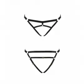 Трусики-стринги из стреп Passion Exclusive KELIS THONG L/XL, black - 4