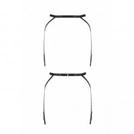 Пояс-стрепы с подвязками для чулок Passion Exclusive MEGGY GARTER BELT L/XL, black - 4