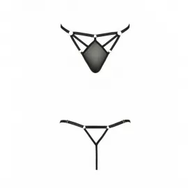 Стринги из стреп Passion Exclusive MEGGY THONG S/M, black - 3