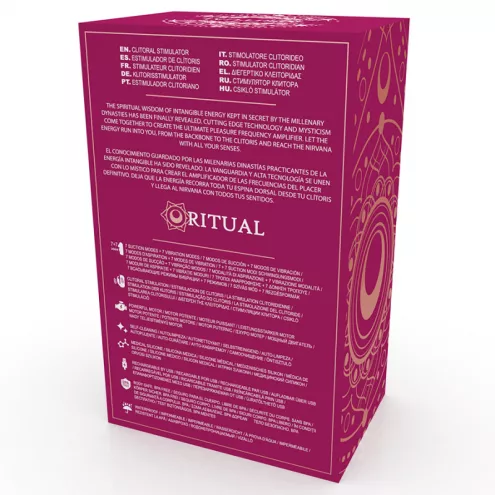 Вакуумный стимулятор для клитора с вибрацией Shushu, цвет: розовый Rithual (Испания)