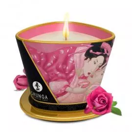 Массажная свеча Rose Petals аромат: лепестки розы, 170 мл. SHUNGA (Канада) - 1