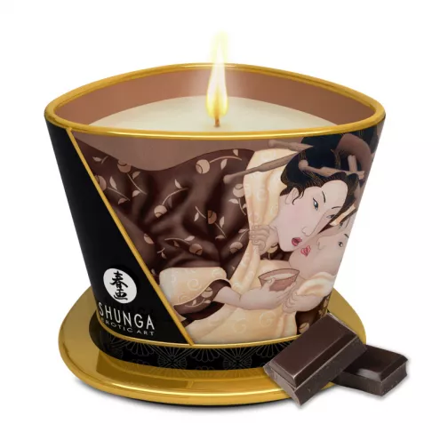 Масажна свічка Intoxicating Chocolate аромат: шоколад, 170 мл.  SHUNGA (Канада)
