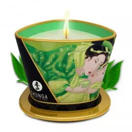 Массажная свеча Exotic Green Tea аромат: зеленый чай, 170 мл. SHUNGA (Канада) - 1