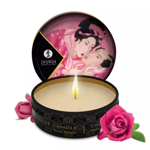 Масажна свічка Rose Petals аромат: пелюстки троянди, 30 мл. SHUNGA (Канада)