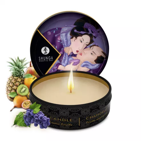 Массажная свеча Exotic Fruits аромат: экзотические фрукты, 30 мл. SHUNGA (Канада)