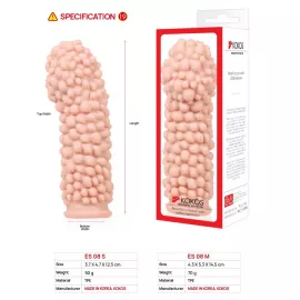 Насадка на член Kokos Extreme Sleeve ES.08 розмір M, потовщує, стимулює рельєф - 5