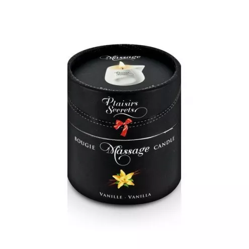 Масажна свічка Plaisirs Secrets Vanilla (80 мл) подарункове паковання, керамічний посуд