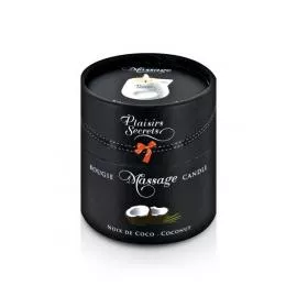 Массажная свеча Plaisirs Secrets Coconut (80 мл) подарочная упаковка, керамический сосуд - 2