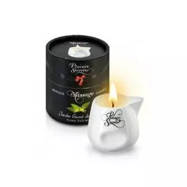 Массажная свеча Plaisirs Secrets Ylang Patchoul (80 мл) подарочная упаковка, керамический сосуд - 1