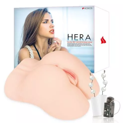 Мастурбатор Kokos Hera Hip Real 2WayPlus з вібрацією та масажем