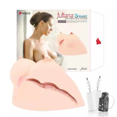 Мастурбатор Kokos Juilana Breast 2WayPlus з вібрацією та масажем