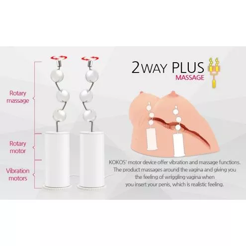 Мастурбатор Kokos Juilana Breast 2WayPlus з вібрацією та масажем