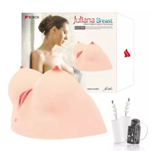 Мастурбатор Kokos Juilana Breast 2WayPlus з вібрацією та масажем