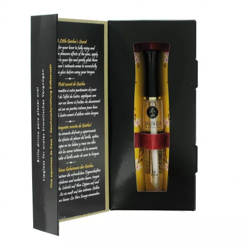 Стимулюючий блиск для губ Shunga LIPGLOSS - Sparkling Strawberry Wine (10 мл), ефект поколювання
