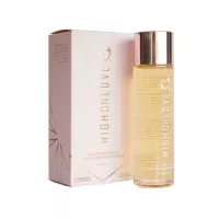 Масажна олія HighOnLove Massage Oil - Strawberry Champagne (120 мл) з олією насіння конопель