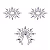 Пэстис из кристаллов Petits Joujoux Gloria set of 3 - Black/Purple, украшение на грудь и вульву