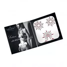 Пэстис из кристаллов Petits Joujoux Gloria set of 3 - Black/Red, украшение на грудь и вульву - 2