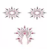 Пестіс із кристалів Petits Joujoux Gloria set of 3 - Black/Red, прикраса на груди та вульву