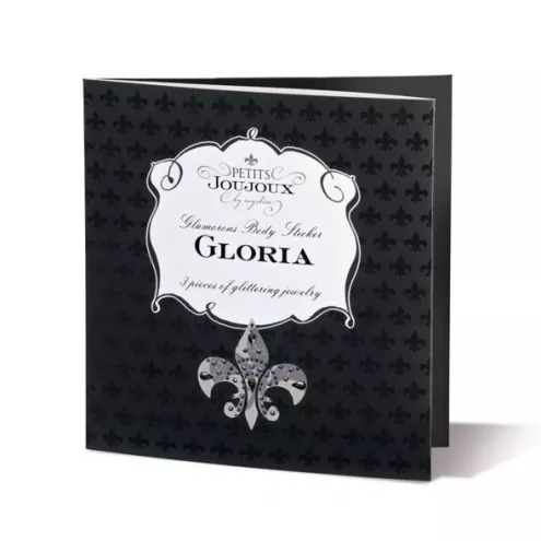 Пестіс із кристалів Petits Joujoux Gloria set of 3 - Black/Red, прикраса на груди та вульву