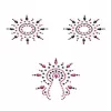 Пэстис из кристаллов Petits Joujoux Gloria set of 3 - Black/Pink, украшение на грудь и вульву
