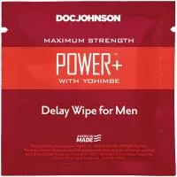 Пролонгирующая салфетка Doc Johnson Power+ Delay Wipe For Men с экстрактом йохимбе