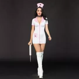 Еротичний костюм медсестри "Сексуальна Ніколетта" One Size White - 1