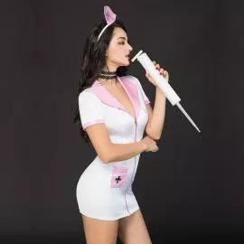 Еротичний костюм медсестри "Сексуальна Ніколетта" One Size White - 2