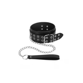 Нашийник широкий з повідцем Fetish Tentation Eyalets and Leash - 1