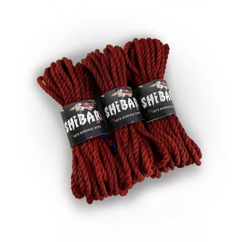 Джутова мотузка для Шибарі Feral Feelings Shibari Rope, 8 м, червона