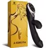 Вакуумный вибратор-кролик с подогревом KISTOY A-King Pro Black