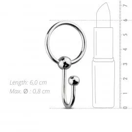 Уретральна вставка із кільцем Sinner Gear Unbendable — Sperm Stopper Solid - 5