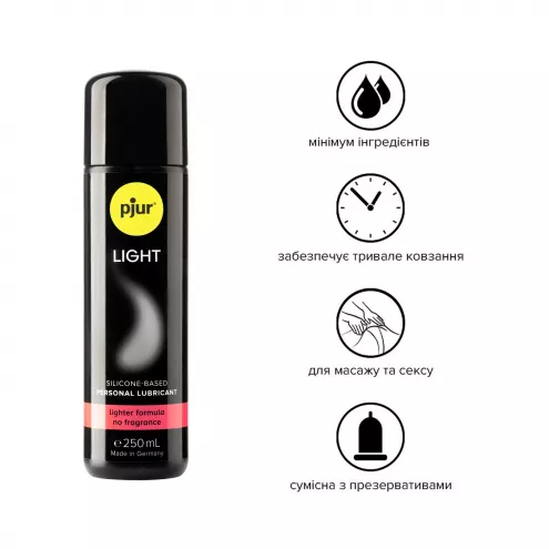 Силиконовая смазка Рjur Light 250 мл самая жидкая, 2-в-1 для секса и массажа