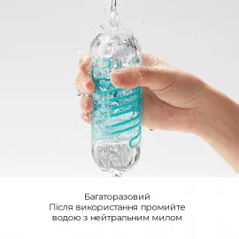 Мастурбатор Tenga Spinner 04 Pixel Cool Edition з пружною стимулюючою спіраллю всередині - 5