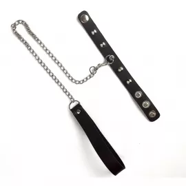Кольцо для пениса Penis Ring с шипами и поводком - 3
