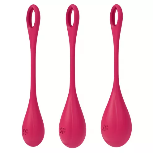 Набор йони бусин Satisfyer Yoni Power 1 Red, диаметр 2-2,5-3см