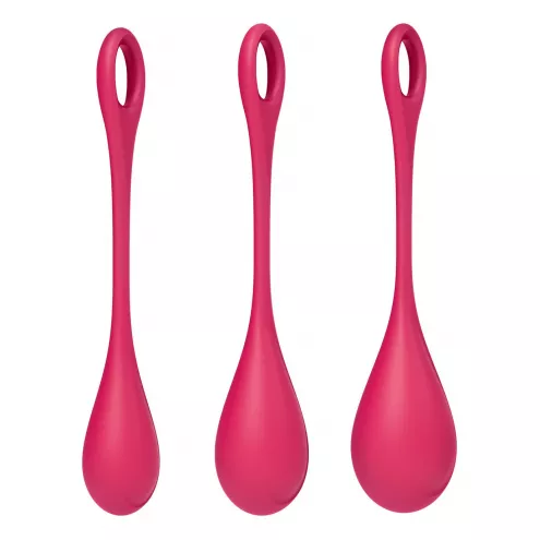 Набор йони бусин Satisfyer Yoni Power 1 Red, диаметр 2-2,5-3см