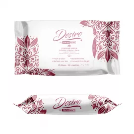 Жіночі серветки для тіла і обличчя, що очищають Desire by Swiss Navy Feminine Wipes 25 шт