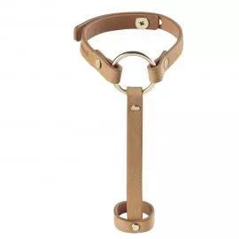Пара браслетов на запястье и палец Bijoux Indiscrets MAZE Hand Bracelet Harness Brown - 1