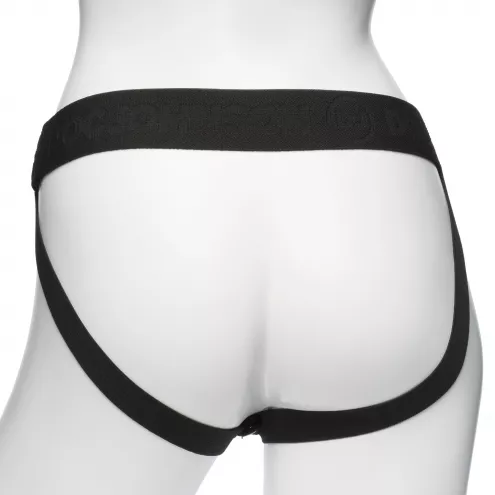Страпон унісекс Doc Johnson Body Extensions – Be Aroused, вібрація, пульт керування, порожниста насадка