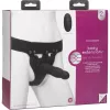 Страпон унісекс Doc Johnson Body Extensions – Be Aroused, вібрація, пульт керування, порожниста насадка