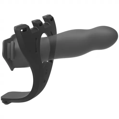Страпон унісекс Doc Johnson Body Extensions – Be Aroused, вібрація, пульт керування, порожниста насадка