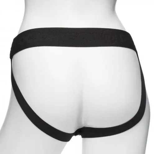 Страпон унісекс Doc Johnson Body Extensions – Be Risque, вібрація, пульт керування, порожниста насадка